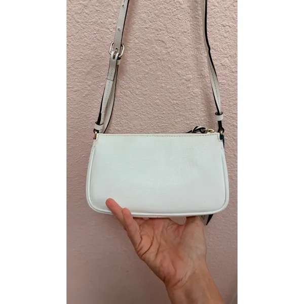Dooney & Bourke Womens Crossbody Bag White Leather Lexi Adjustable Strap NWT - Image 6