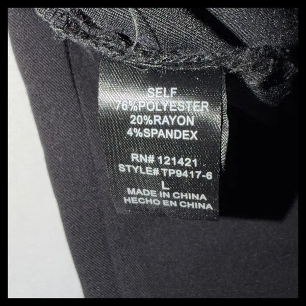Ellison Sailor Pants Women‎ Large Black Gold Button High Rise Wide Leg Trousers - Image 3