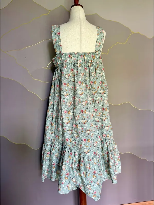 Ces Femme Mint Green Floral Midi Dress - Image 2