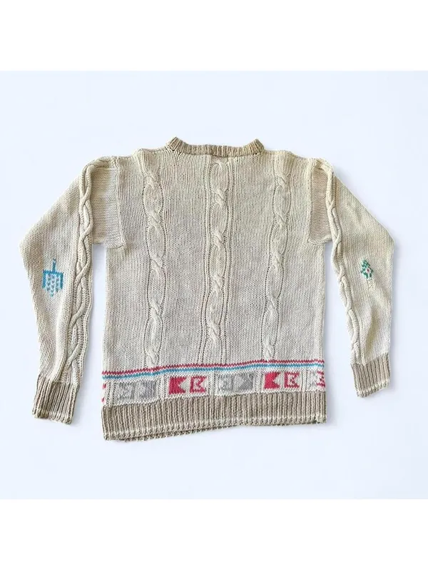 Vintage Woolrich Southwestern Cottagecore Cable Knit Sweater Size Medium 🤎 - Image 5