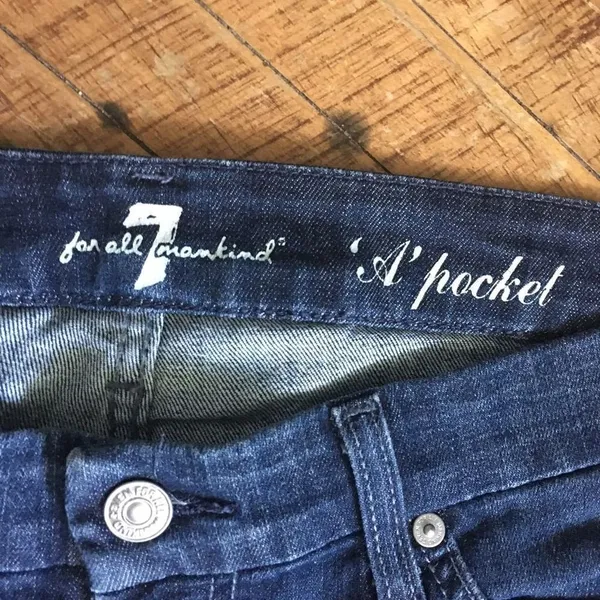 7 for All Mankind size 29 dark wash A pocket western jeans - Image 3