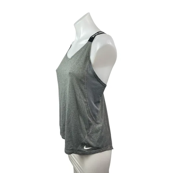 Nike Dri Fit Women's Gray Crossback Running Yoga Workout Athletic Tank Top Sz M - Image 3