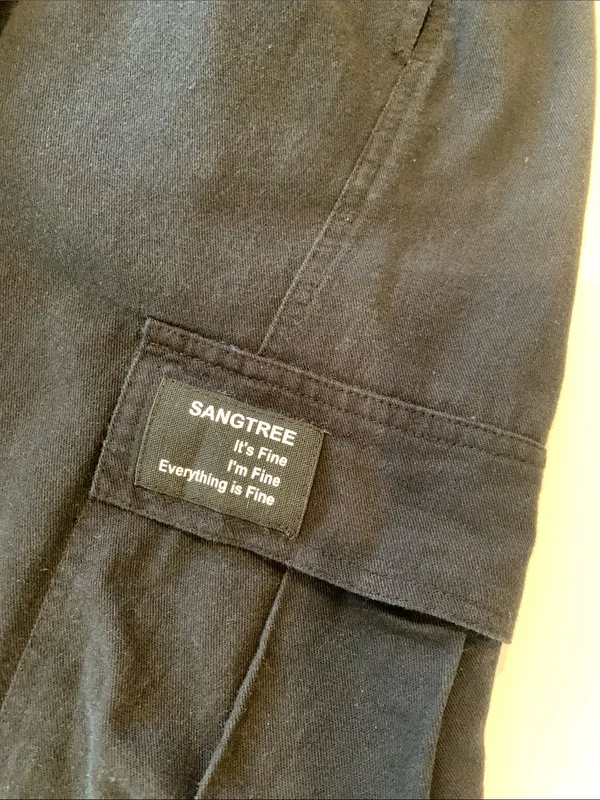 Sangtree Women’s Size 170 ~ Small / Medium Black Casual Cargo Jogger Pants - Image 2