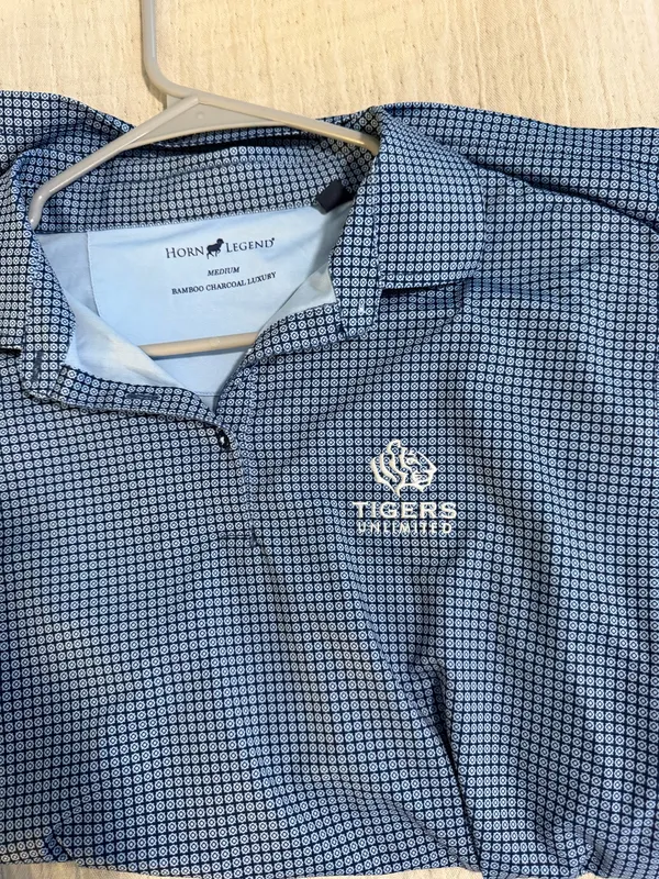 Auburn polo colored shirt in light blue and navy Tigers unlimited - Image 4