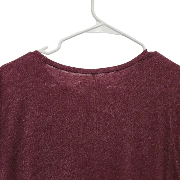 Abercrombie & Fitch Maroon Short Sleeve Spellout Collegiate Tee Shirt Size Small - Image 6