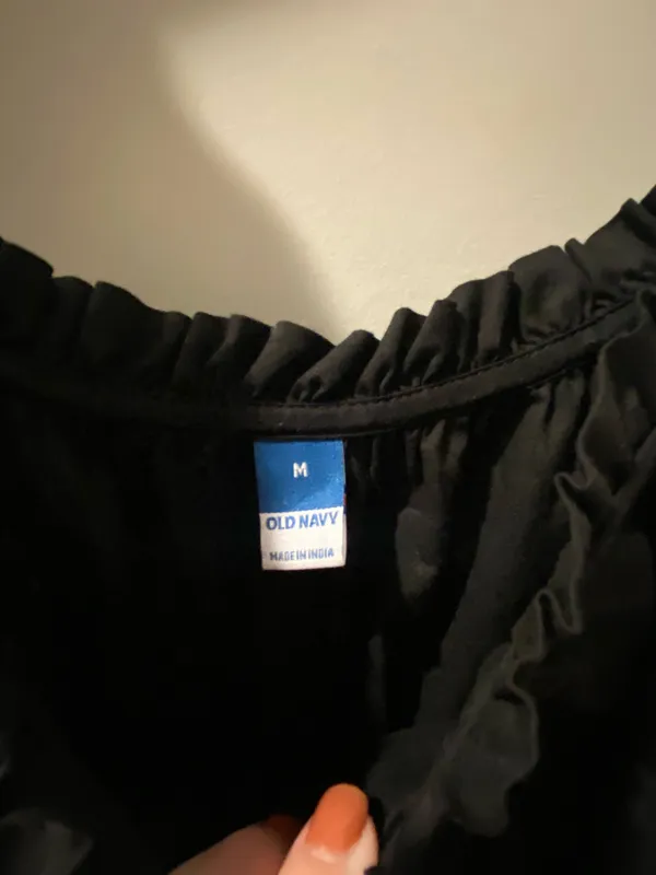 Old Navy Black Ruffle Strap Dress  - Image 3
