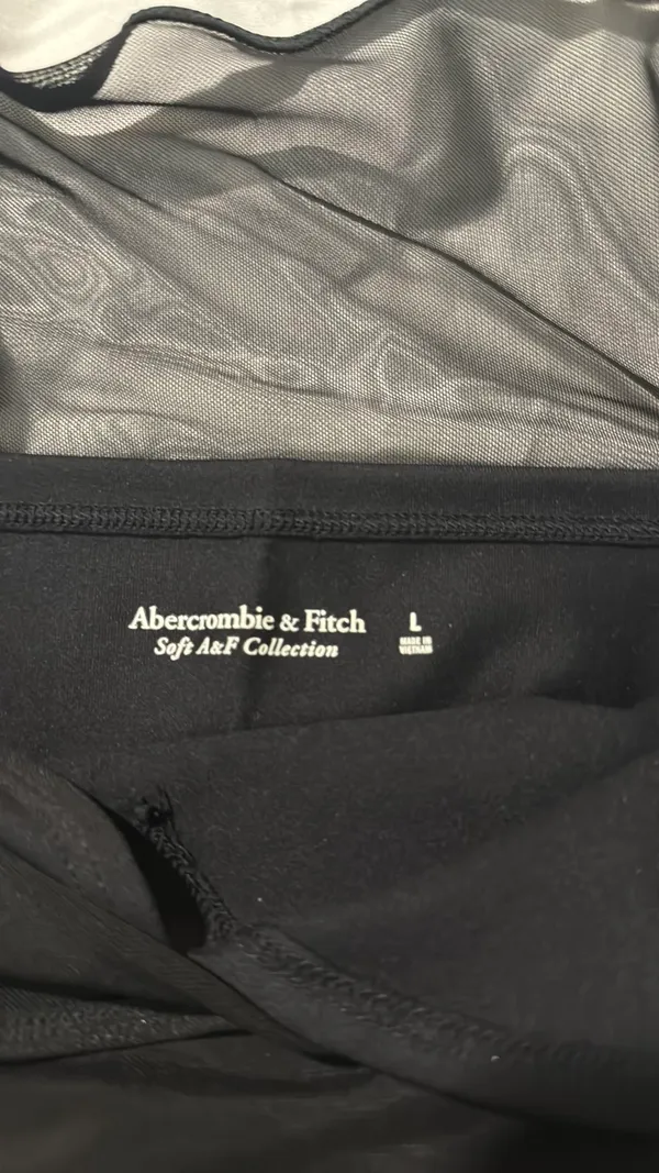 Abercrombie Black Tank with attached mesh top - Image 5