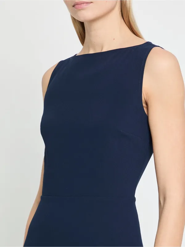 NWT Kourt Erin Midi Dress size 4 navy blue drop waist few moda - Image 6