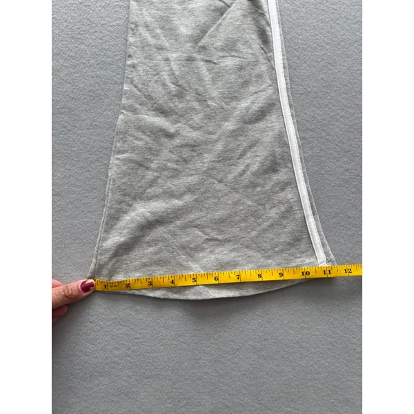 Forever 21 Lounge Pants S Heather Gray Flare Side Stripe Foldover Waist - Image 7