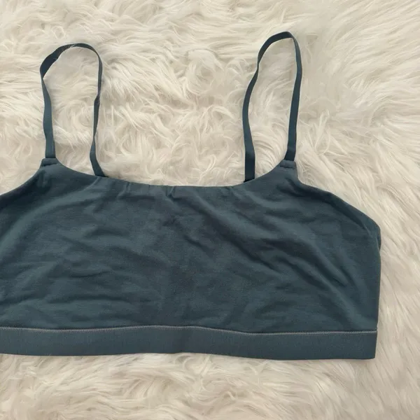 Skims Cotton Jersey Scoop Bralette Kyanite Size 3X - Image 4