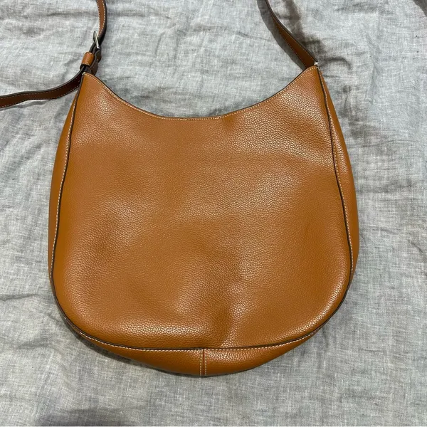 Vera Bradley Outlet Hobo Convertible Crossbody Bag Purse Brown Faux Leather - Image 3