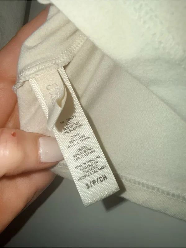 SKIMS Cream Long Sleeve Mock Neck Top - Image 3