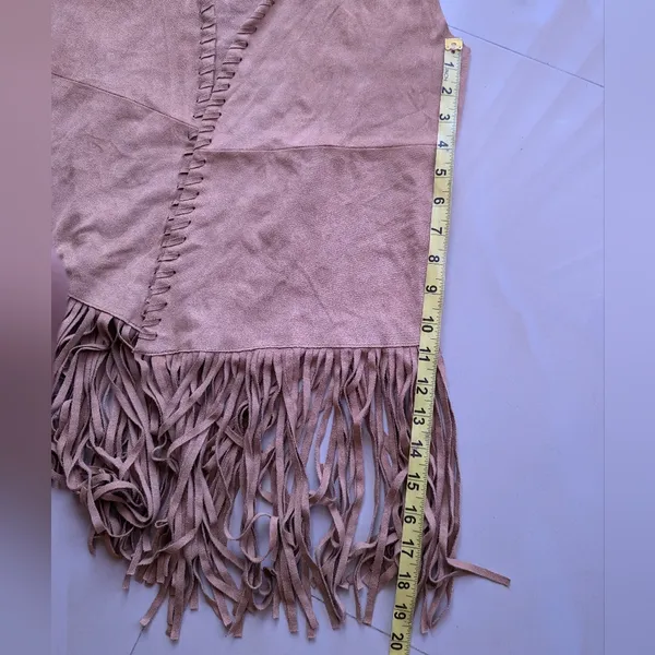 Vest Gipsy brown suede sleeveless, V-neck fringe top women’s‎ XXL stretch light - Image 6