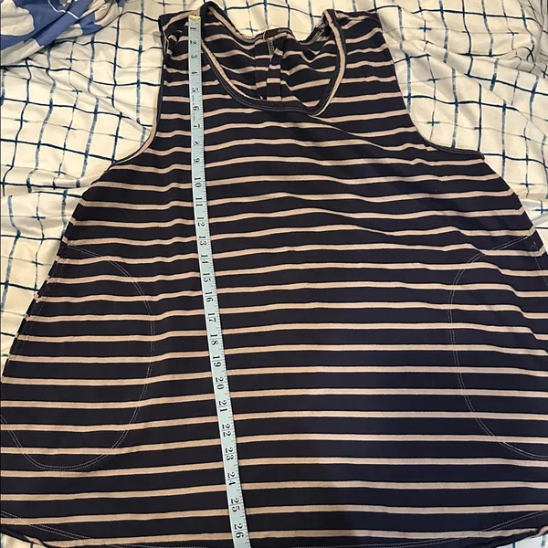 We The Free Navy and Gray Striped Tank Top - Image 5