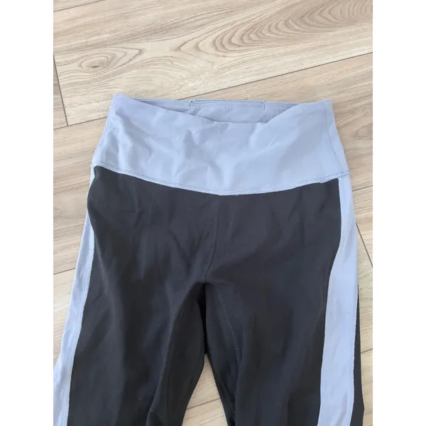 Free People Movement Two Tone Colorblock High Rise Leggings Black Lavender XS - Image 2