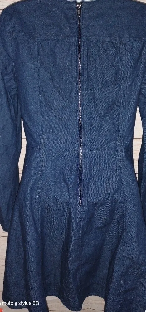 FREE People Denim Long Sleeve Dress Defect‎ - Image 4