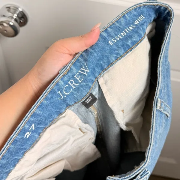 J.CREW Essential Wide Leg Denim Jeans Size 27‎ - Image 4