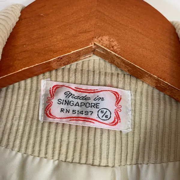Vintage 70s Tan Corduroy‎ Blazer Jacket Academia Retro Preppy Women's Size 5/6 - Image 2