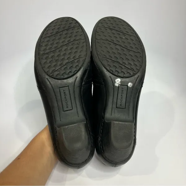 Rockport black leather Adele pumps loafers women’s size 8 business boho minimal‎ - Image 7