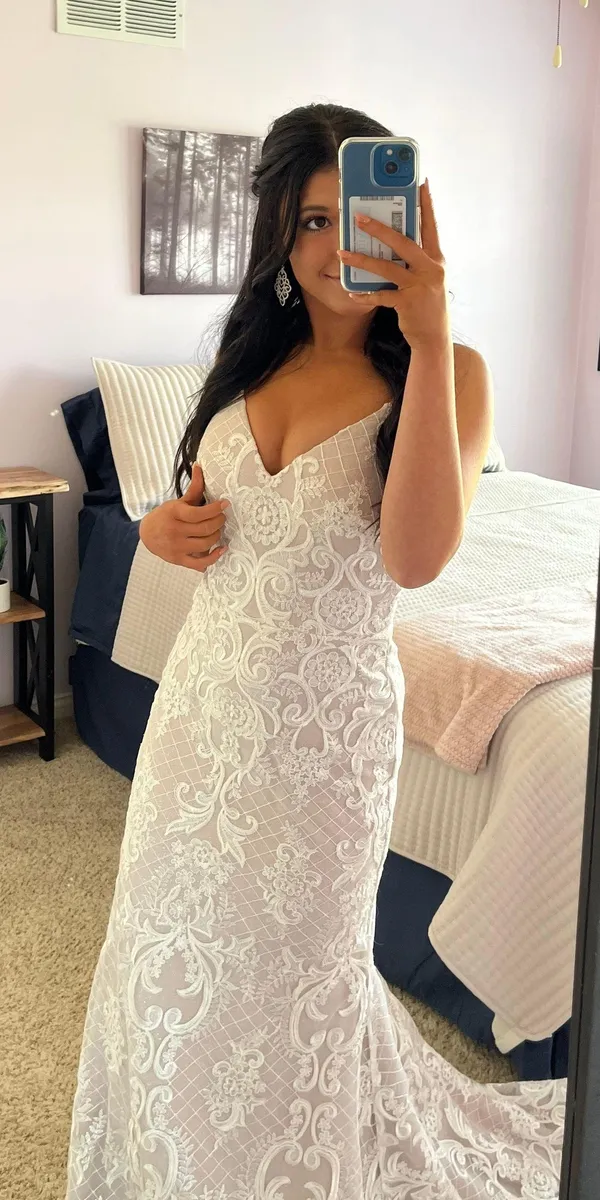 Blush Prom White and Pink Prom Dress - Image 6