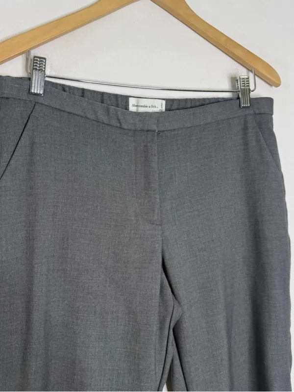 Abercrombie & Fitch Gray Trouser Pants Size 10 Short Mid Rise Career - Image 5