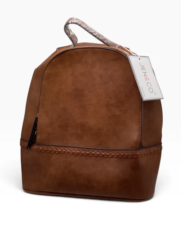 Jen & Co Brown Marty Vegan Backpack bag. - Image 5
