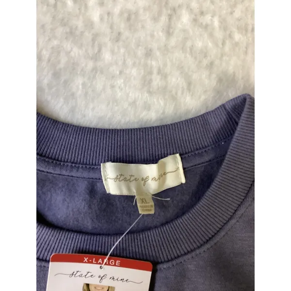 State of Mine Florida Sweatshirt XL Navy Crewneck FL Applique‎ NWT Womens - Image 3