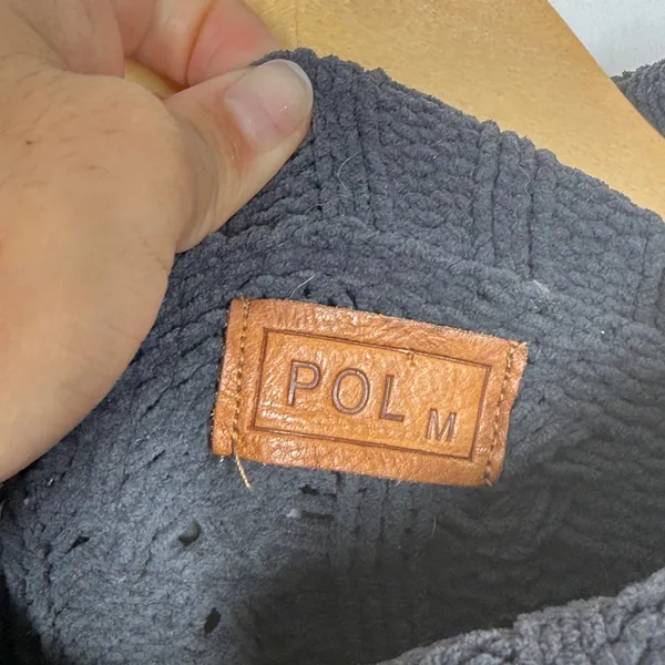 Pol Turtleneck Sweater Women's Medium Dark Gray Cable Knit High-Low Hem Pullover - Image 11