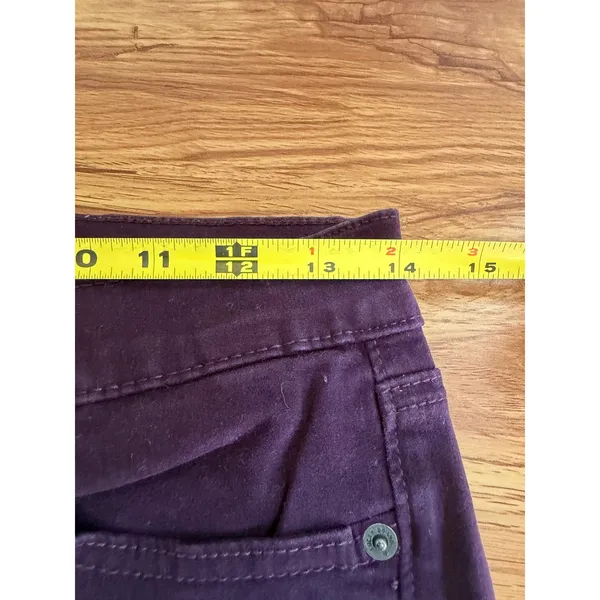 Lucky Brand Brooke Legging Jeans Purple Velour Skinny Pants Size 6/28 - Image 12