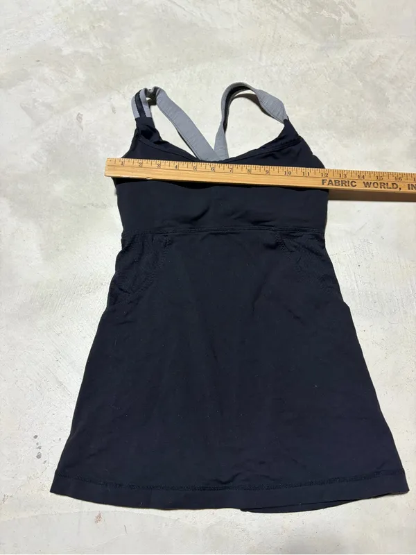 Lululemon Black Tank with built in bra - Image 2