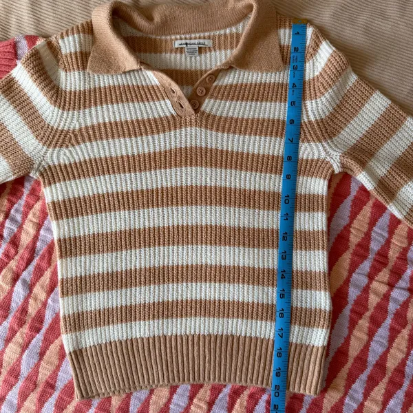 American Eagle Striped Polo Henley Sweater Size XS NWOT - Image 12