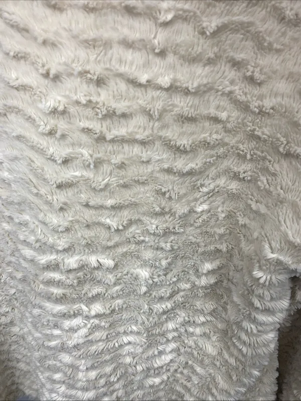 Patagonia Women Cream High Pile Fleece Jacket Asymmetric Collar Pelage Medium - Image 7