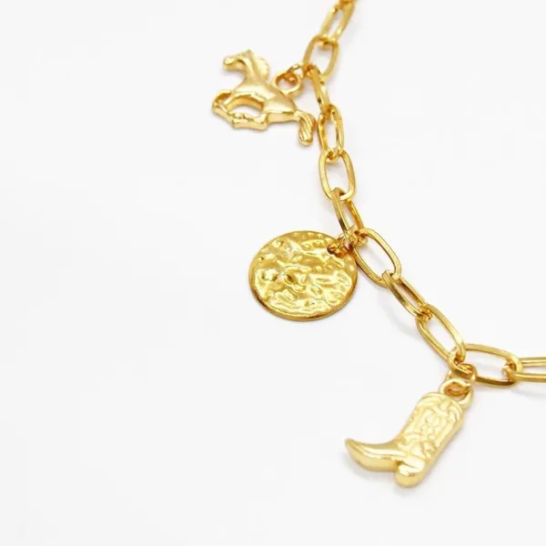 Gold Western Charm Necklace - Image 2