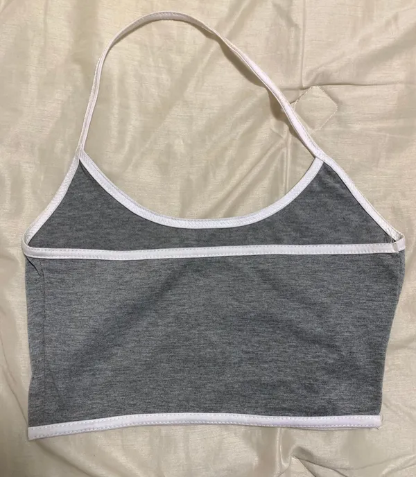 Halter Crop Top Gray - Image 3