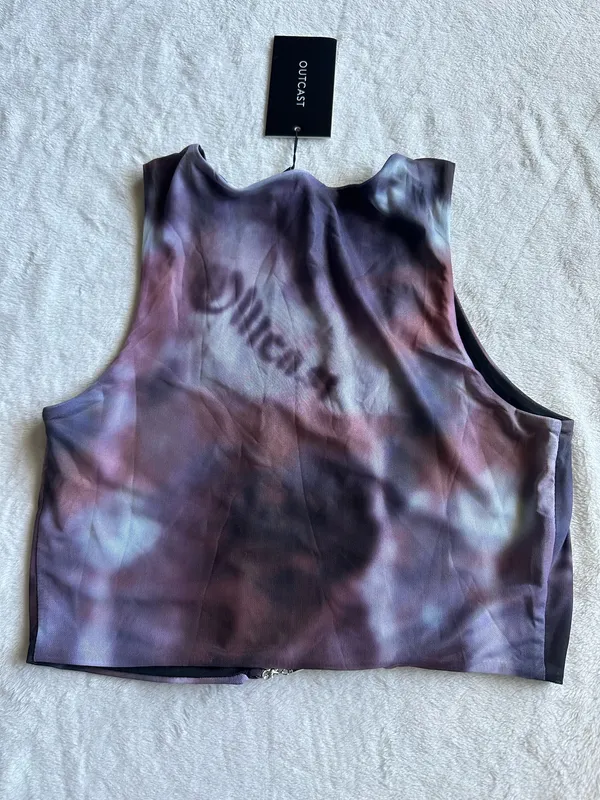 Outcast Clothing 2 Piece Set Zafira Crop Top Abstract Autumn Size L Zafira Pants Abstract Autumn Size M - Image 7