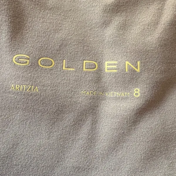 ARITZIA TNA Golden Wide Leg Cross Over‎ Leggings In Taupe Size 8 - Image 2