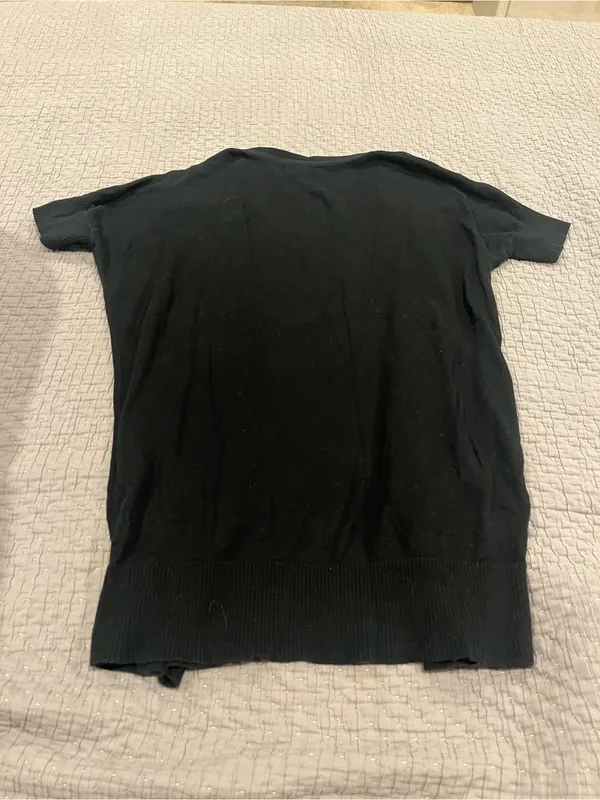 Gap Black Batwing Cardigan Sweater - 100% Cotton - Small - Image 2