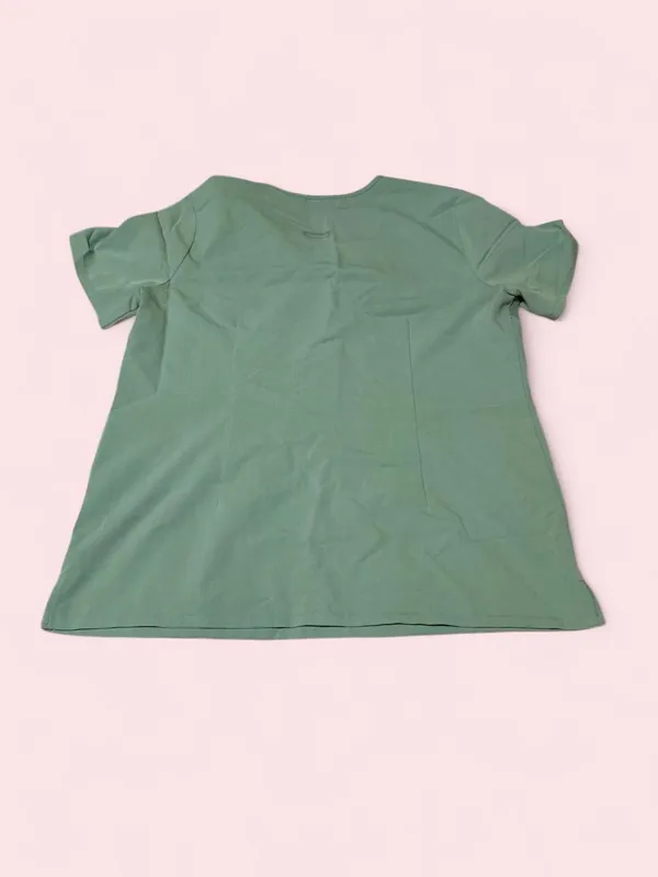 Figs Women's Green V-Neck Scrub Top - Image 2