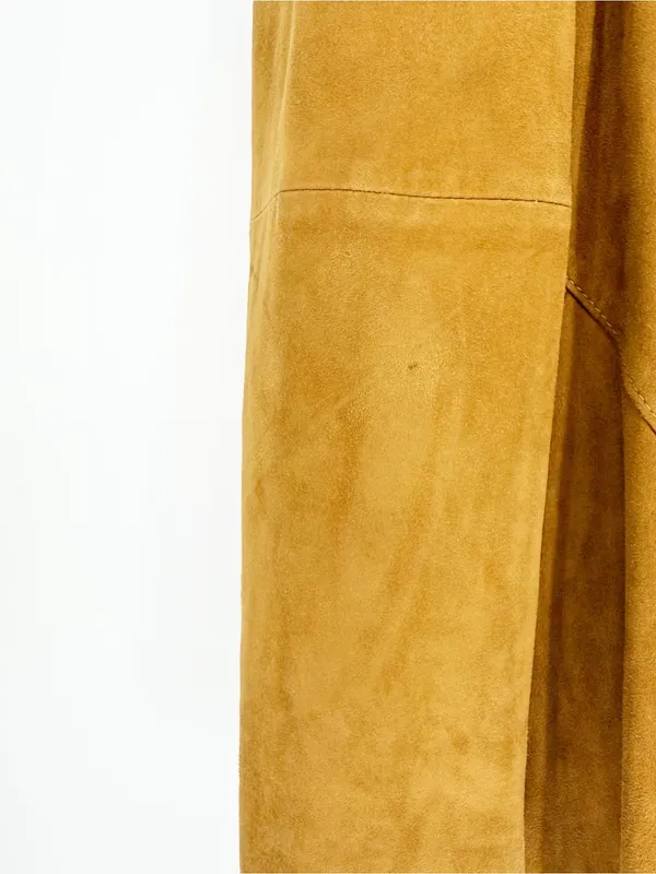 Coldwater Creek 100% Leather‎ Open Front Jacket Women's S Tan Western Boho - Image 7