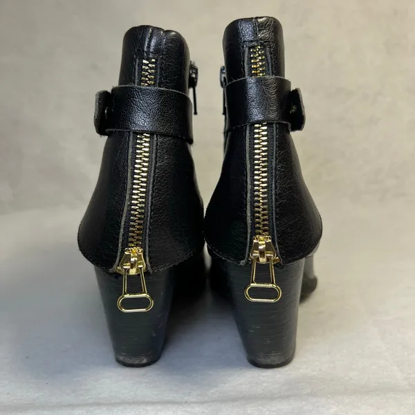 B.O.C. By Born Richardson Black Leather Heeled Ankle Boots Women’s Size 6 - Image 6