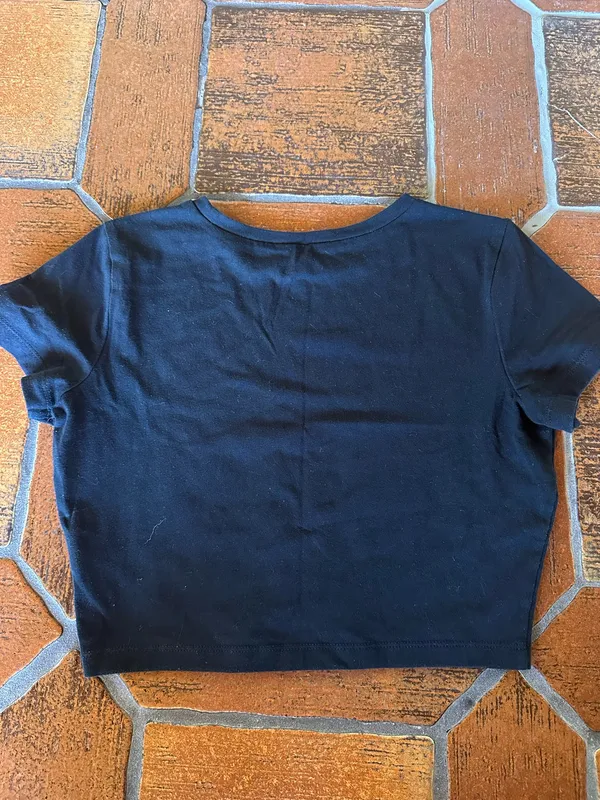 Target Black Cropped Tee - Image 2