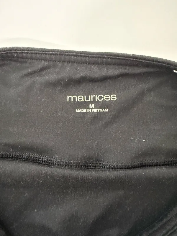 Maurices High Rise Luxe Biker Shorts Solid Black 7” Athleisure - Image 10
