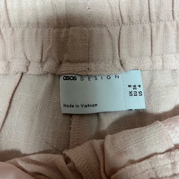 ASOS Design Linen Blend Pink Shorts - 4 - Image 3