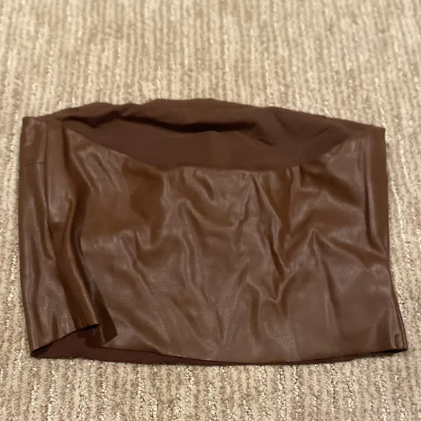 Skims Faux Leather Tube Top - Image 2