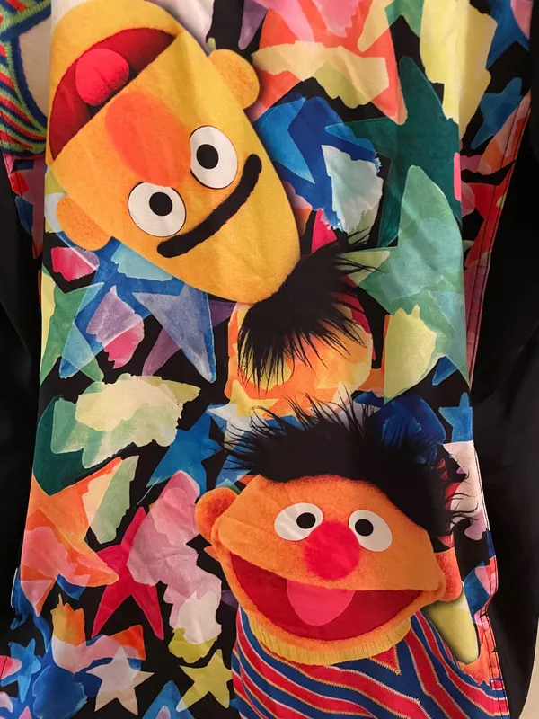 Sesame Street Bert and Ernie Scrub Top Women’s Nurse V Neck Pockets Medium - Image 6