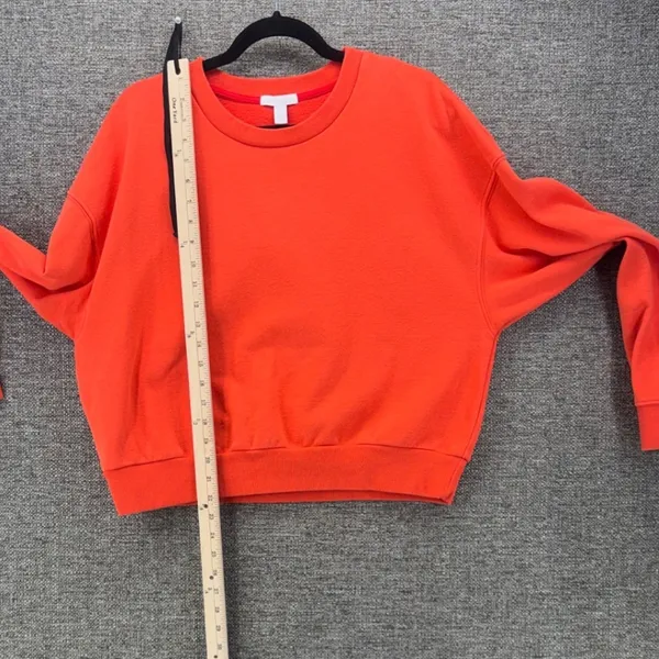 Beyond Yoga Cropped Sweater Large Orange Fall Pumpkin Workout Autumn USA Gym - Image 6