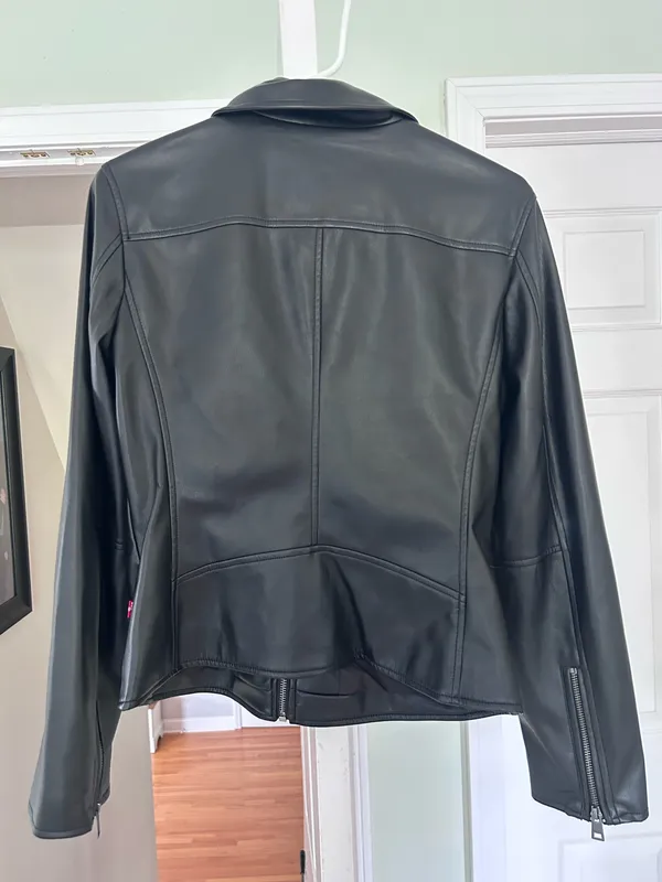 Levi black leather jacket - Image 3