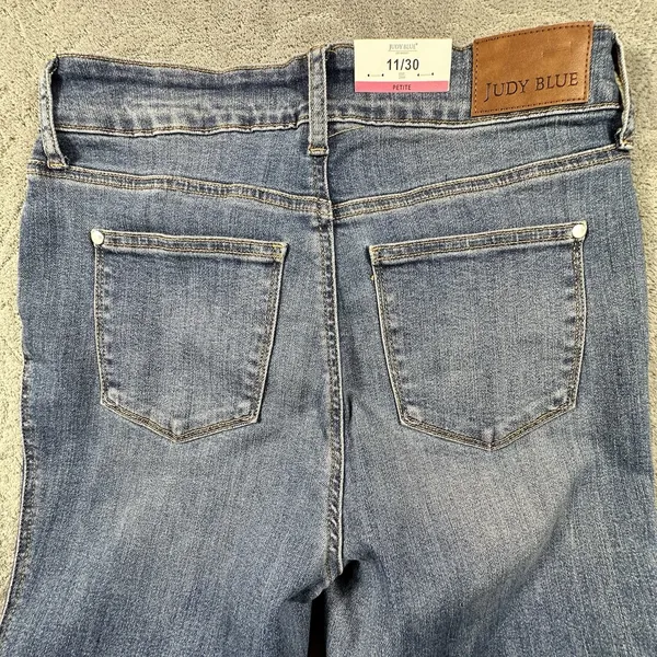 Judy Blue High Waist Petite Tummy Control Flare Jeans 11/30 Retro Hippie New - Image 12