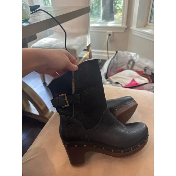 Ugg leather and suede ankle booties - Image 8