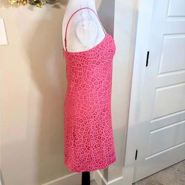 LILLY PULITZER Karina Lace Sweetheart Neck Resort Dress ~Anchor Pull Sz 0🧡 - Image 4